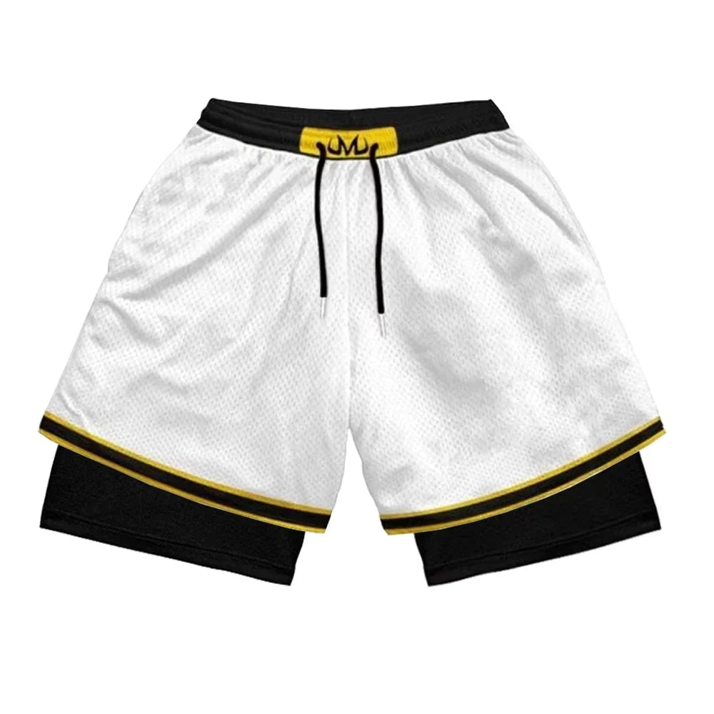 Akatsuki Gym Shorts | Naruto-Inspired Performance Shorts | Breathable Two-Layer Workout Gear